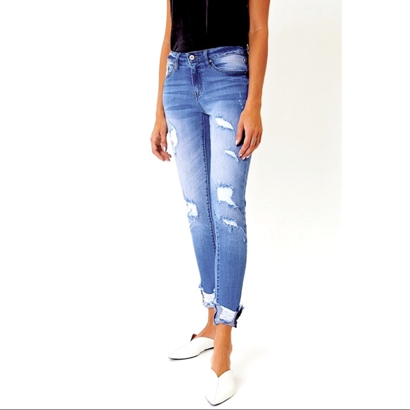 KanCan Denim - Last 1! Kancan mid rise ankle skinny jeans KC7103M size 5/26